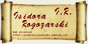 Isidora Rogožarski vizit kartica
